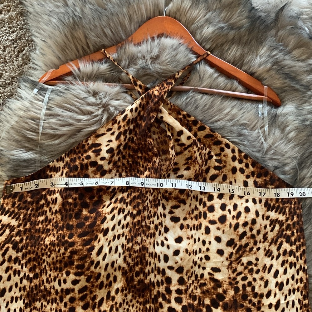 Worthington Cheetah Leopard Cross Front Tank NWT! - Picture 9 of 10